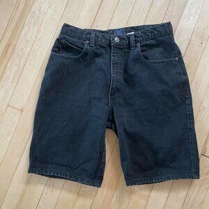 Vintage 90s Code Bleu Black Denim Shorts – Dad Skater Festival Grunge W30